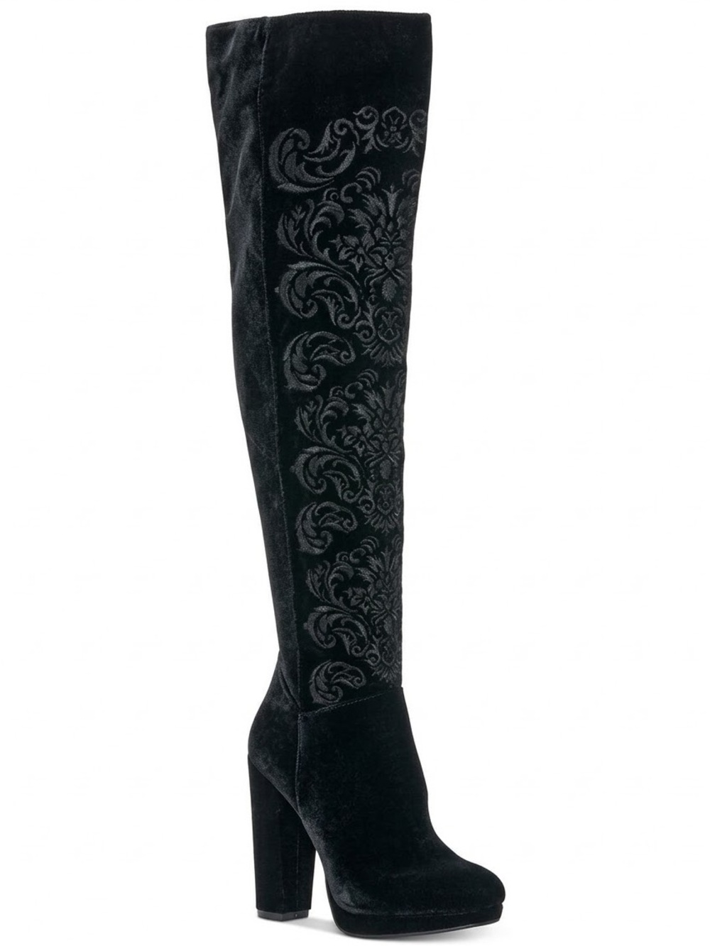 Jessica Simpson Grizella velvet over the knee knee high heeled boots